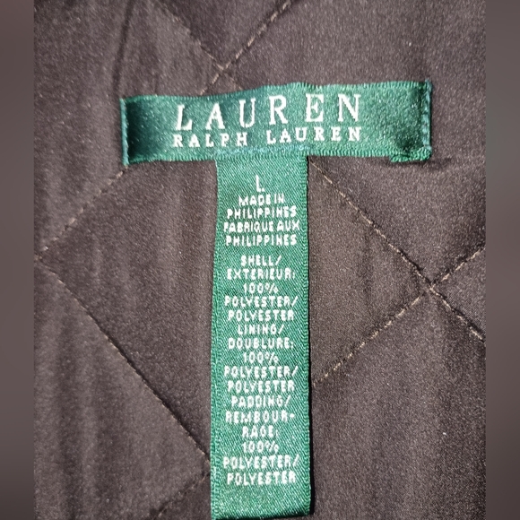 Lauren Quilted Plaid Vest Ladies L - Picture 10 of 12